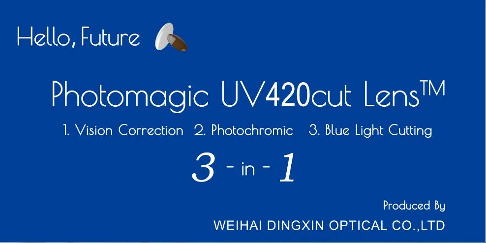 Popular Good Quality Semi-Finished 1.56 Photochromic UV420cut Progressive Optical Lens