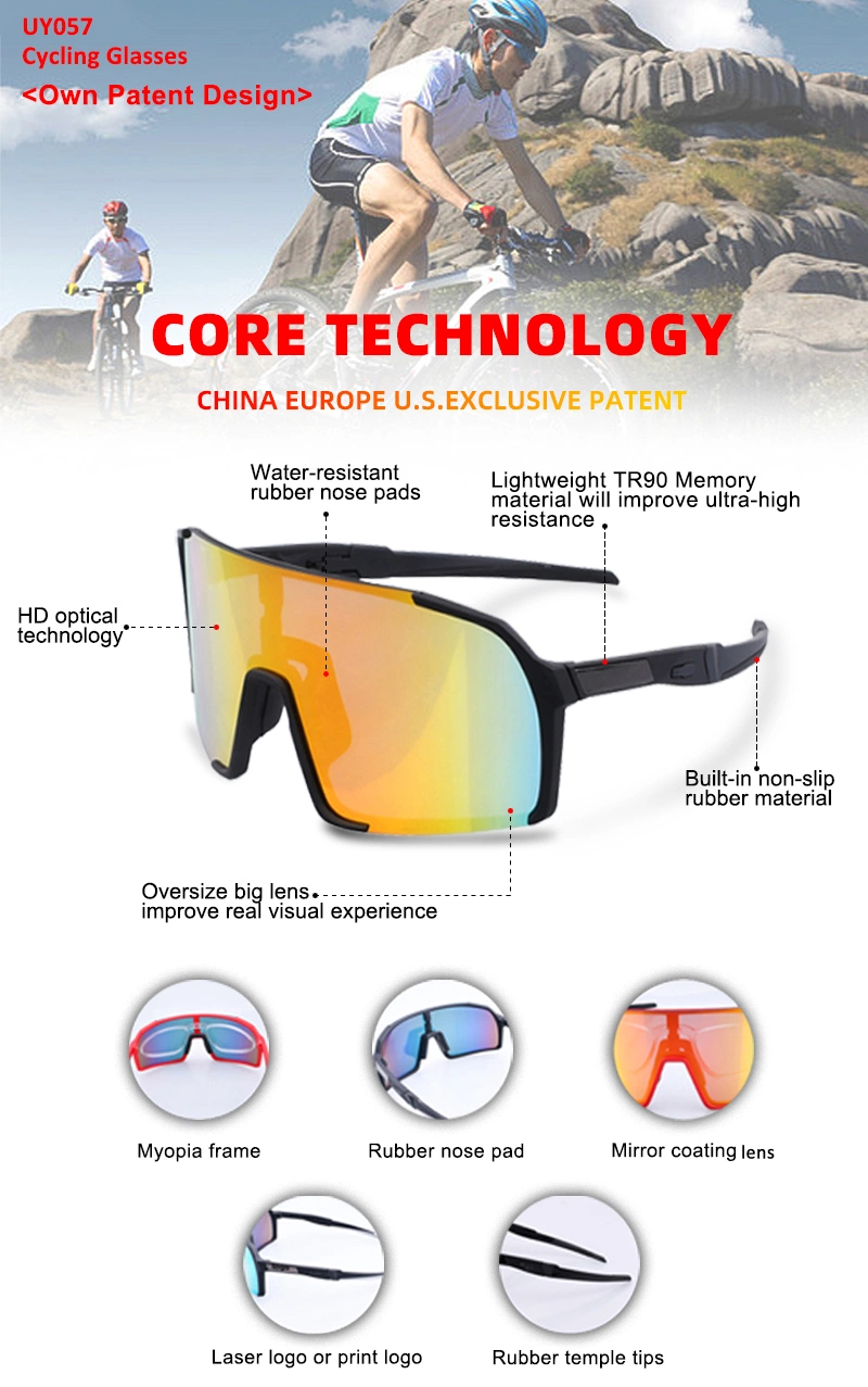 Free Sample Custom Tr90 Frame Cricket Bike Driving Fishing Oversize Polarized Photochromic Cycling Mens Sport Sunglasses