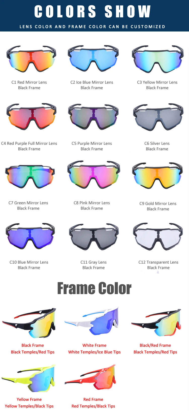 Outdoor Sports Photochromic UV400 Fashion Glasses Cycling Sport Sunglasses Bike Gafas Ciclismo Al Aire Libre