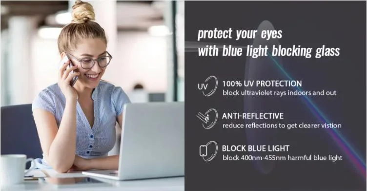 Factory Direct 1.56 Progressive Photochromic Photogrey Blue Cut Blue Coating Hmc Optical Lens Reading Glasses