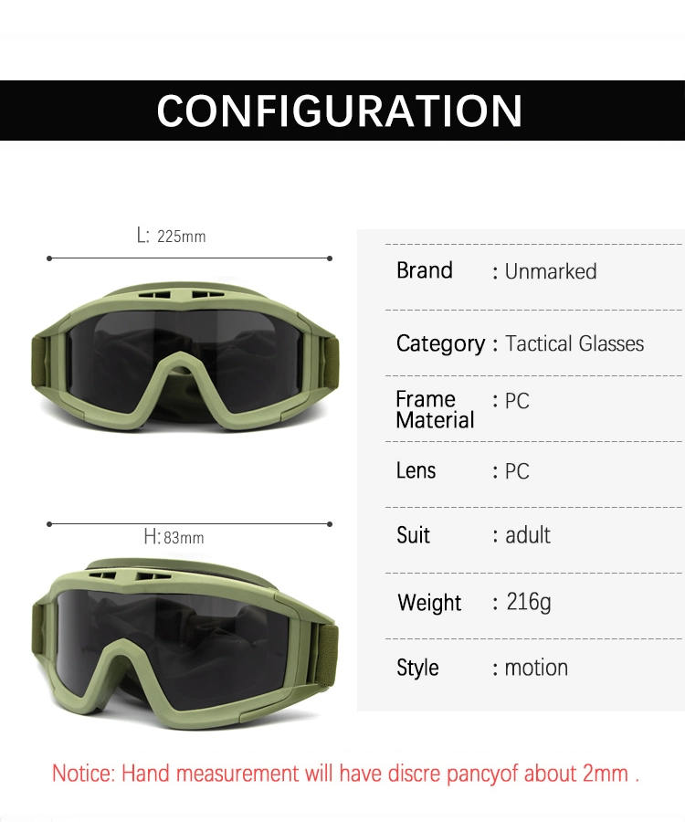 2023 Manufacture Shooting Hunting Sunglasses Anti UV Tactical Goggles Combat Glasses