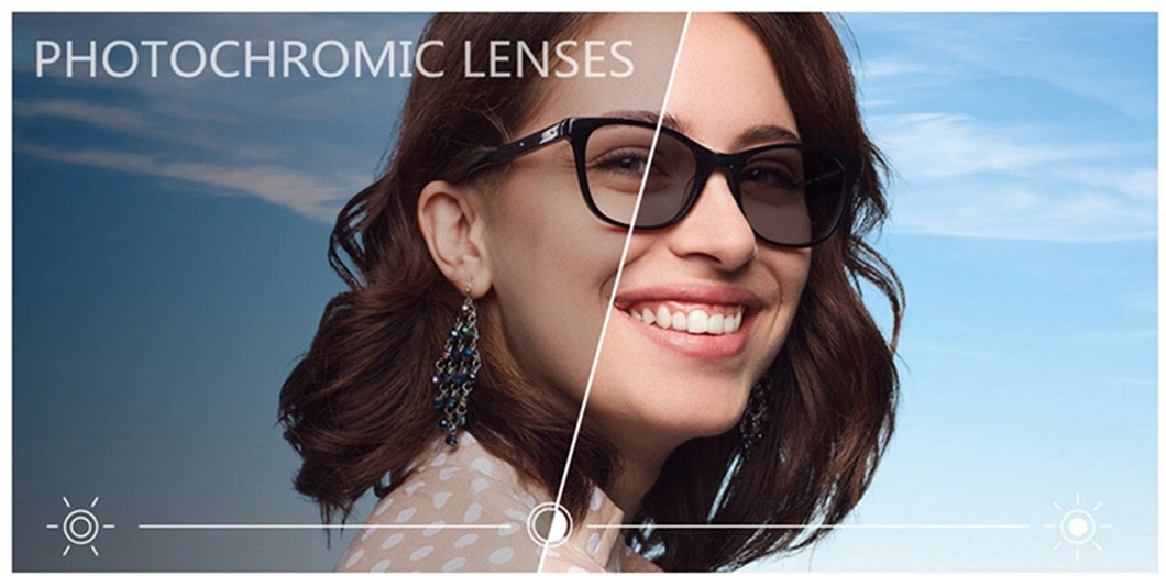 Fashionable Computer Ray Cut 1.61 Asp Photochromic Anti Blue Light Optical Lens