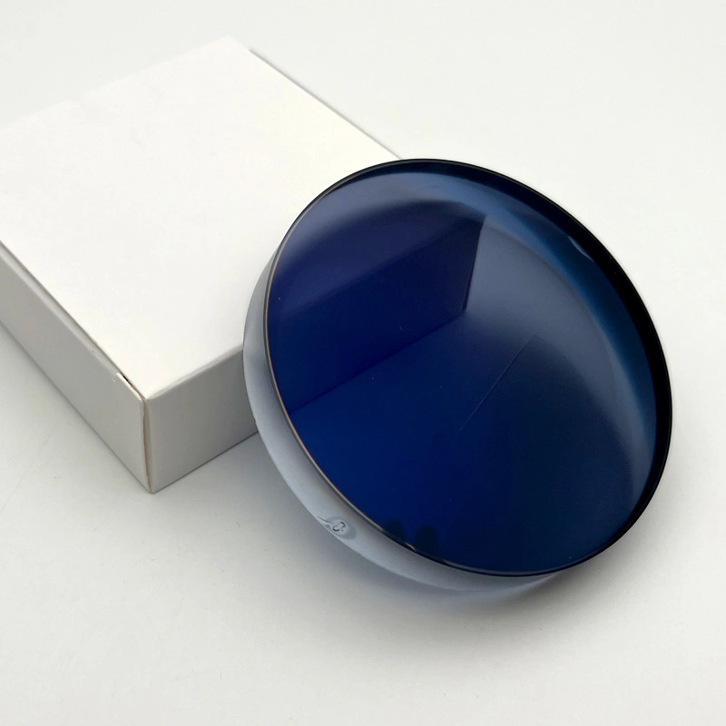 Semi-Finished 1.56 Flat Top Photogray Blue Cut Hmc Blue Coating Optical Lens