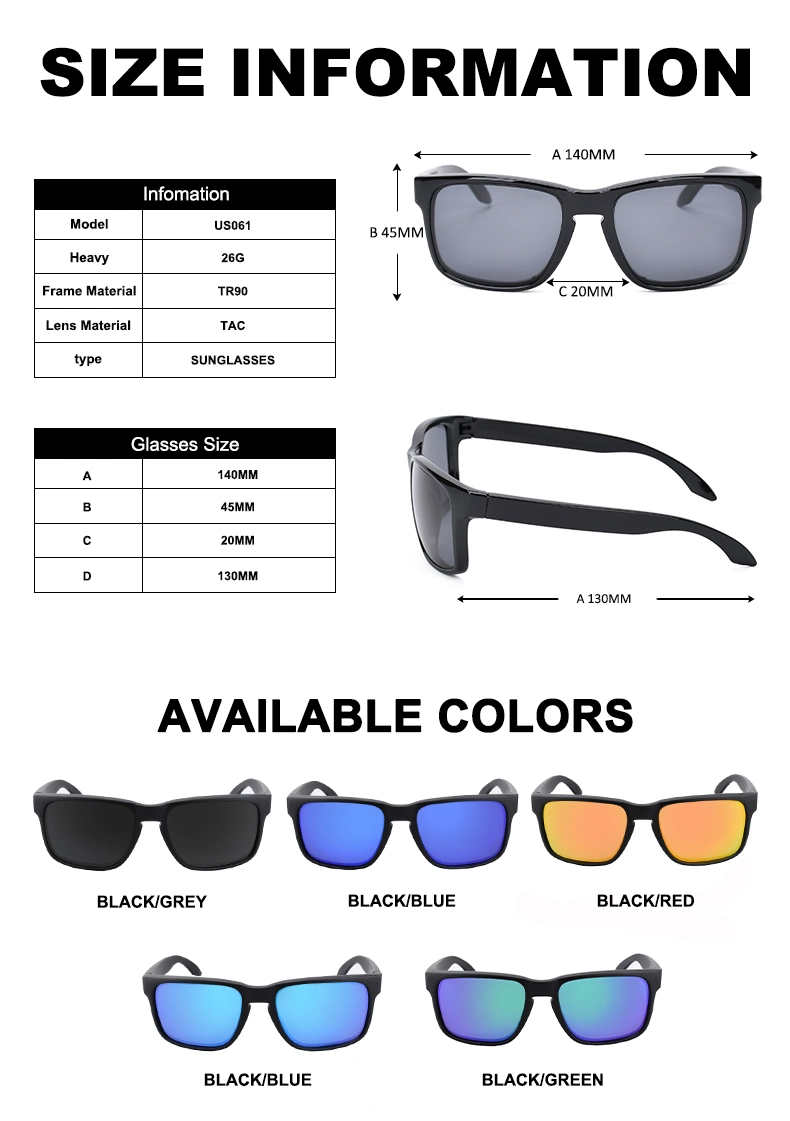 Wholesale Classic Fashion Sun Shades Outdoor Anti Glare Driving and Hiking Sunglasses