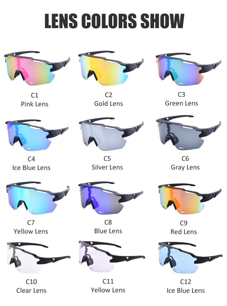 UV Protection Oversize Lens Cycling Glasses Outdoor Baseball Sport Sunglasses