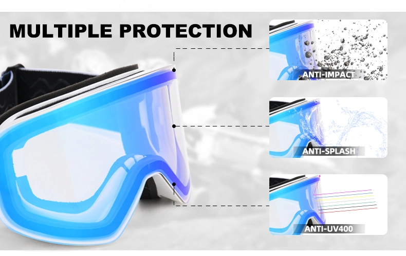 TPU Frame Ski Goggles Windproof Winter Sport Sunglasses for Skating Snowmobile Glasses