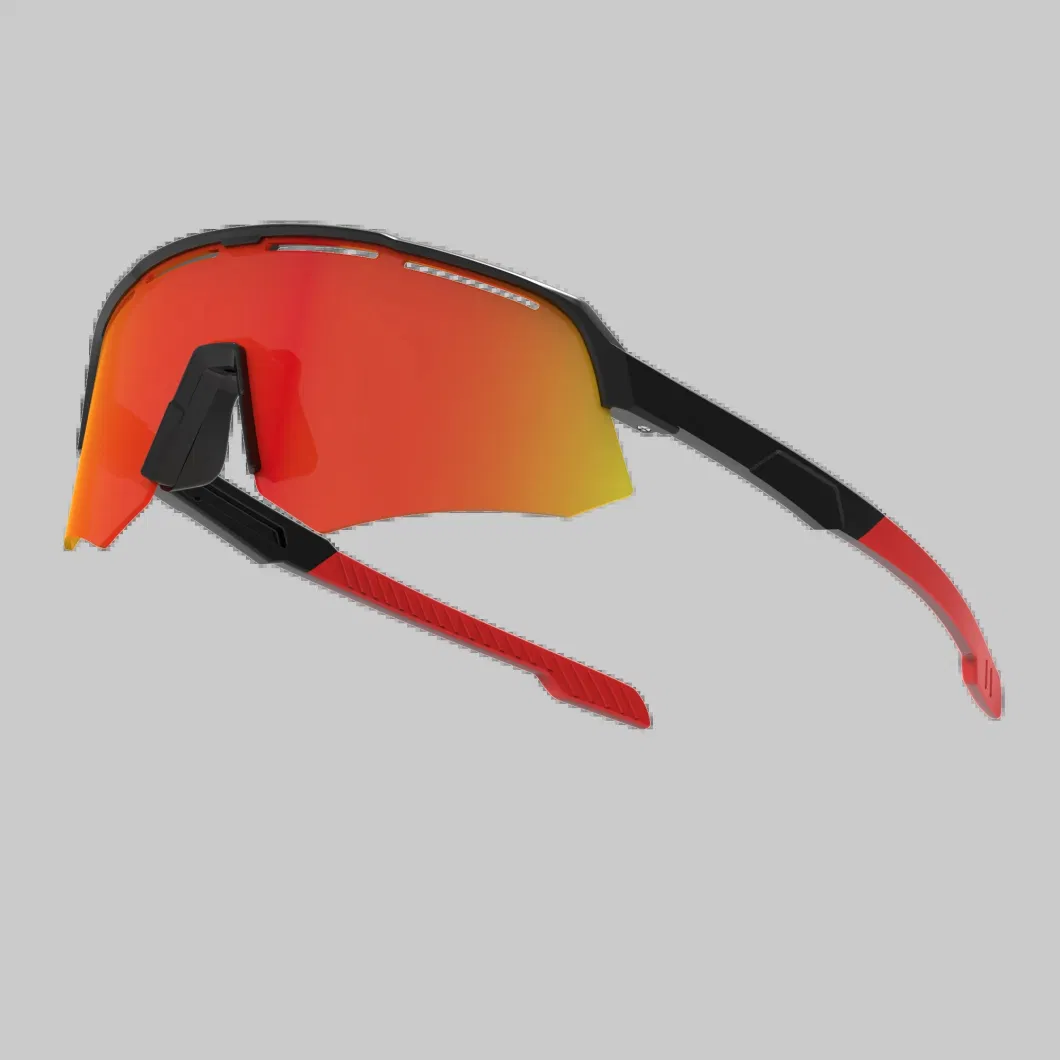 Outdoor Photochromic PC Full Coating Lens Bike Sunglasses Tr90 Frame UV400 Polarized Cycling Sports Sunglasses with Rx Frame