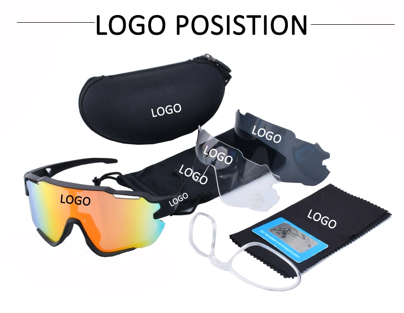 Tr90 Photochromic Custom Logo Bicycle Bike Sunglasses UV400 Polarized Women Man Cycling Glasses Eyewear