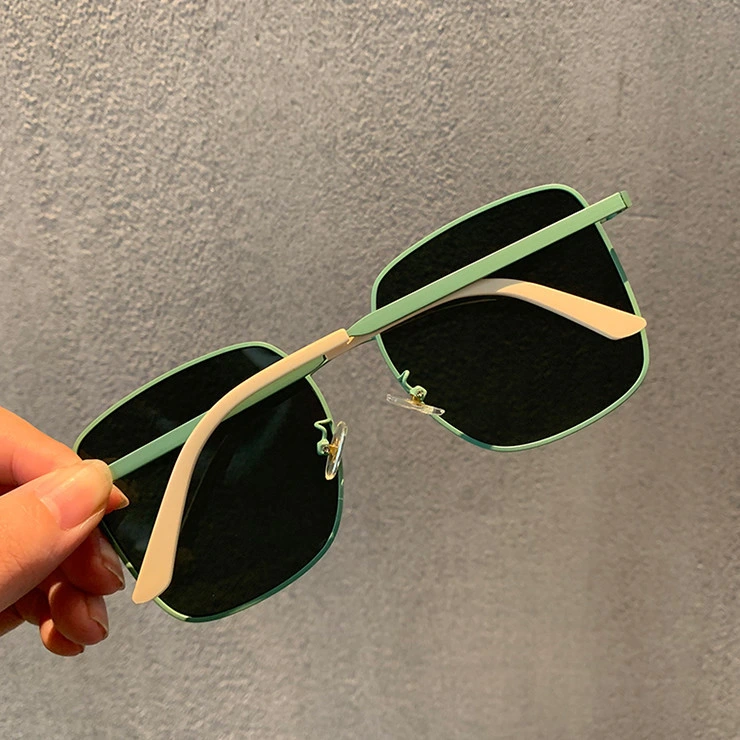 Luxury Copy Brand Korean Ins Designer Rimless Square Sunglasses Outdoor Sun Protection