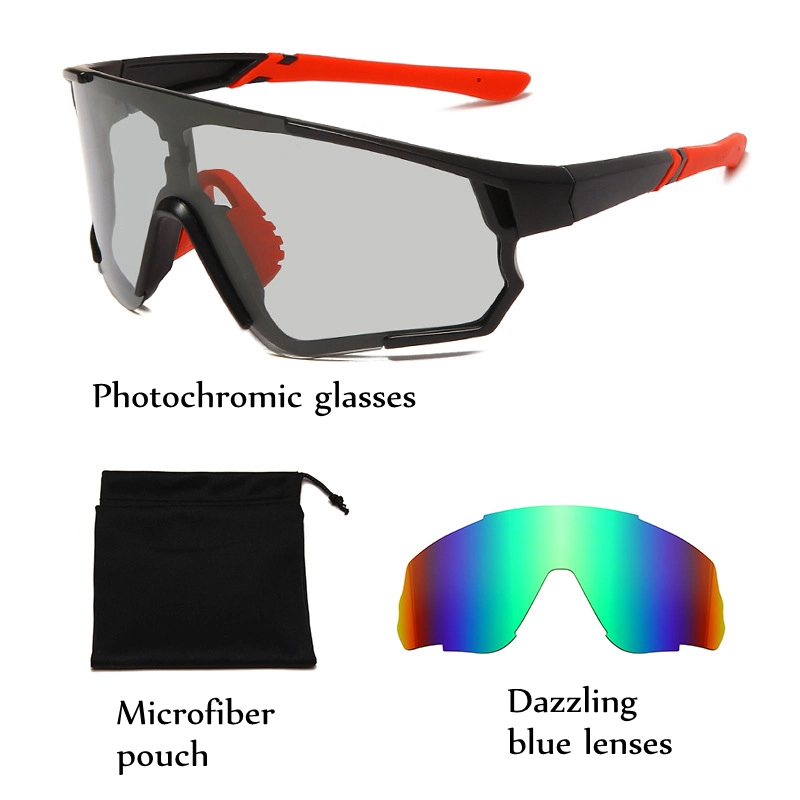 Amazon Outdoor Cycling Brand Sports Intelligent Photochromic Sunglasses with Replaceable Lenses