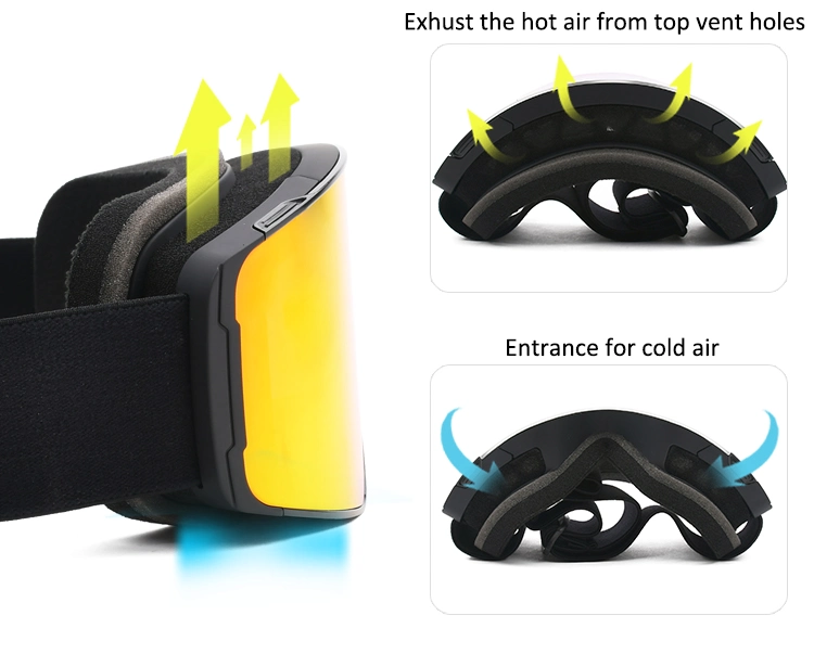 Best Selling Sports Adult Anti-Fog OEM ODM Custom Logo Ski Goggles Magnetic Snow Board Skiing Goggles