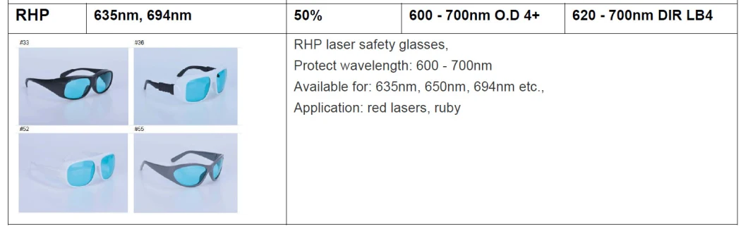 O. D4+ @600-700nm Eye Protection Glasses &amp; Laser Shielding Spectacles From Laserpair