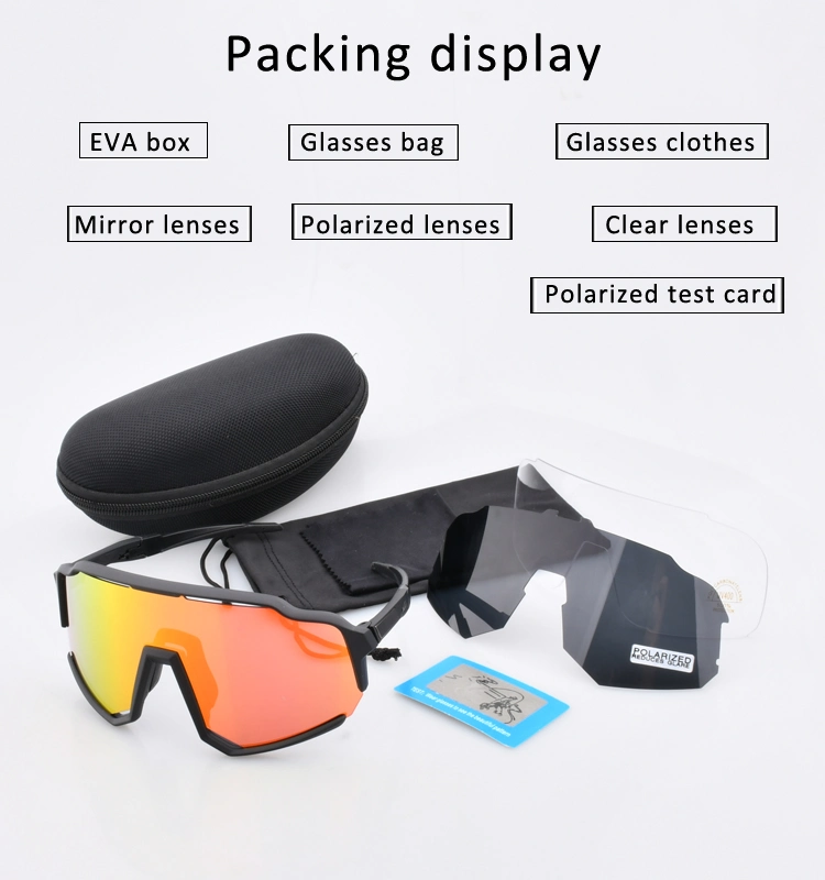 Custom Outdoor Bike Glasses Anti Glare Oversize Running and Hiking Sport Sunglasses