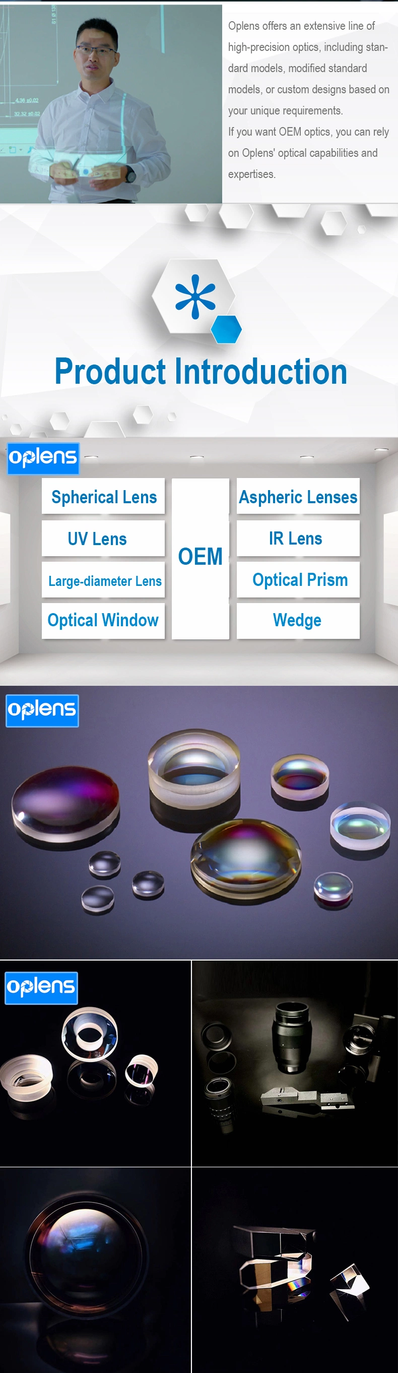 Custom Optical Conponents OEM Optics Achromatic Doublet Lens