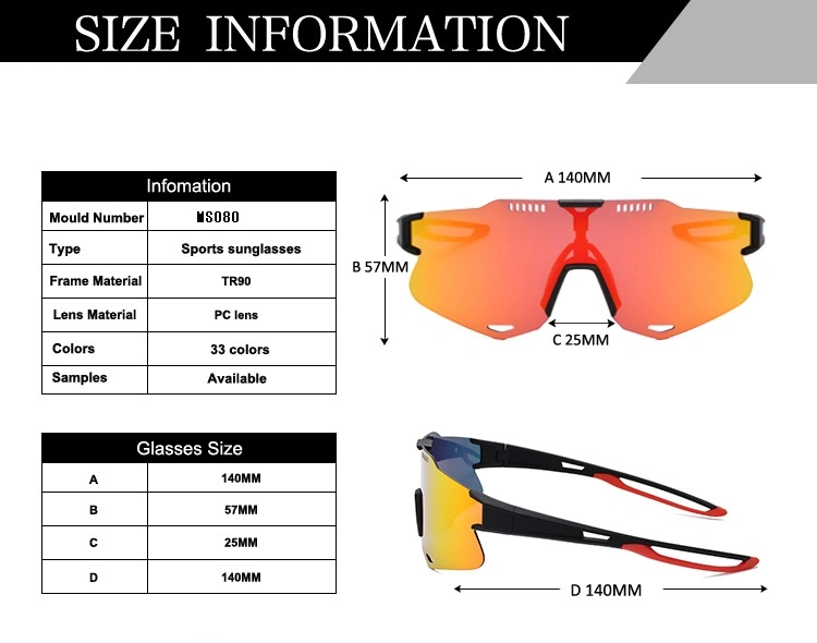 Factory Photochromic Bike Bicycle Unbreakable Sun Glasses UV400 Polarize Tr90 Custom Cycling Sport Sunglasses OEM