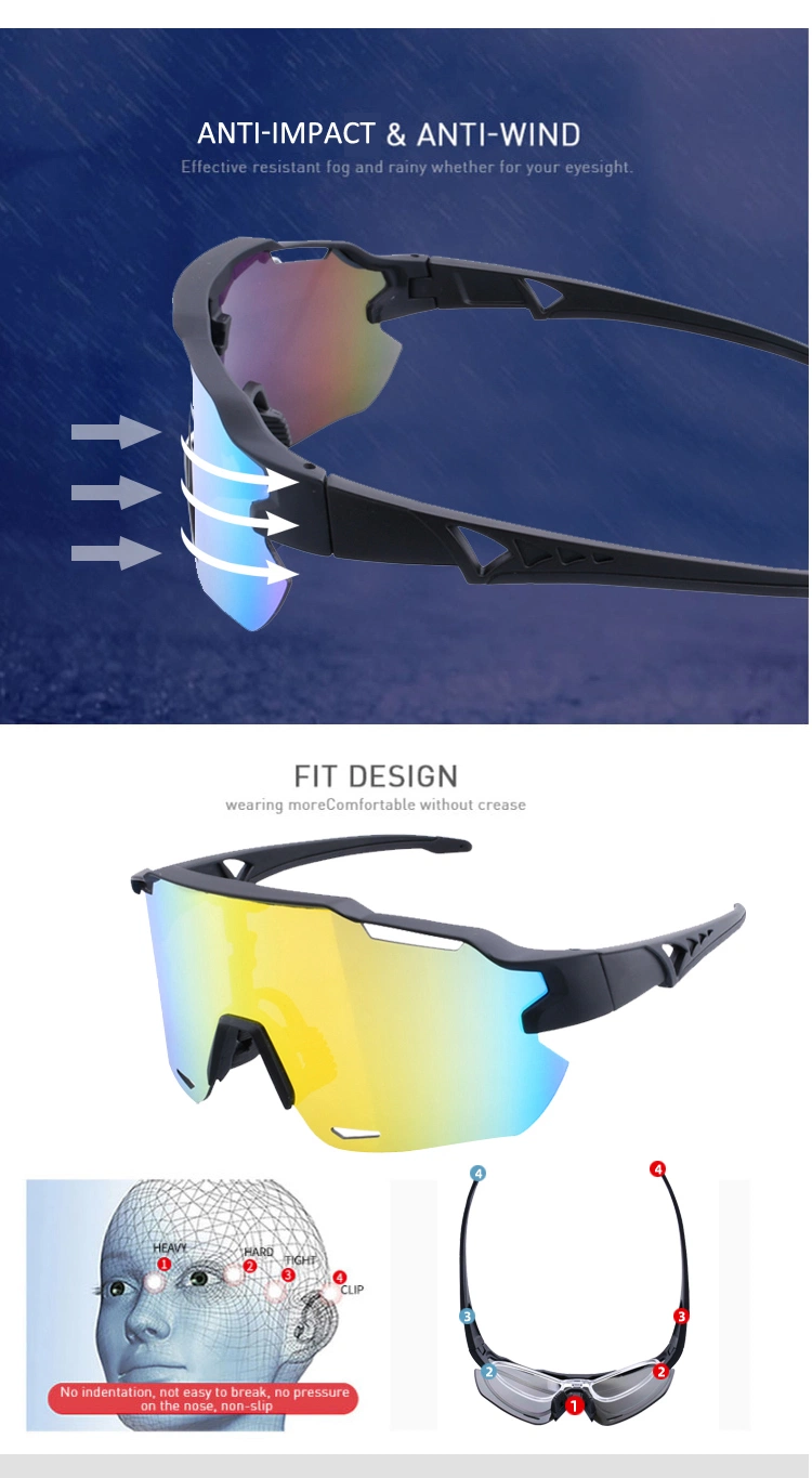 Cycling Sunglasses Tr90 Sunglasses Sport Polarized One Piece Lens Photochromic Fishing Sunglasses