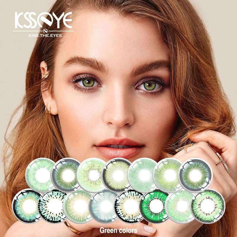 Non Prescription 14mm Natural Green Soft Colored Contacts Circle Color Eye Contact Lenses