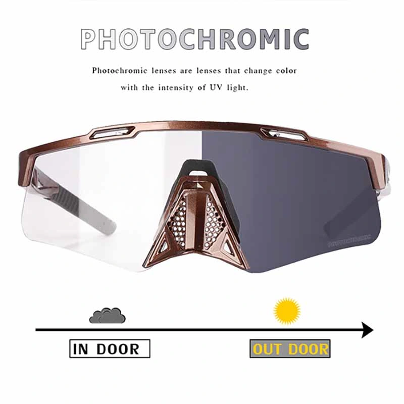 Summer Wholesale New Custom High Quality Oversized Tr90 Photochromic Sport Cycling Sunglasses for Men Women