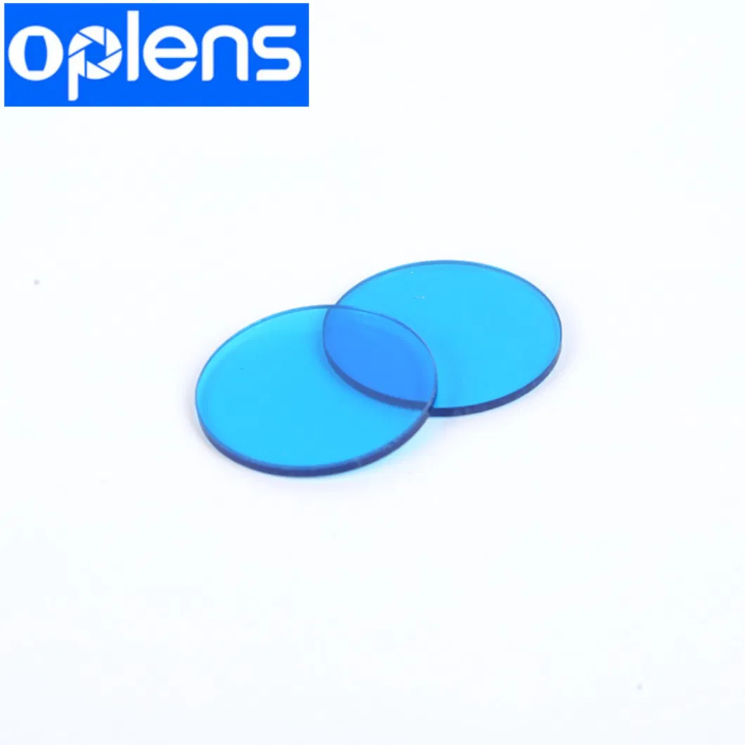 Round Diameter 26.5mm and 1.5mm Thick Cyan Glass Visible Pass IR Cut Filter for Camera