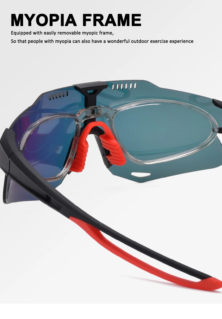 Factory Photochromic Bike Bicycle Unbreakable Sun Glasses UV400 Polarize Tr90 Custom Cycling Sport Sunglasses OEM