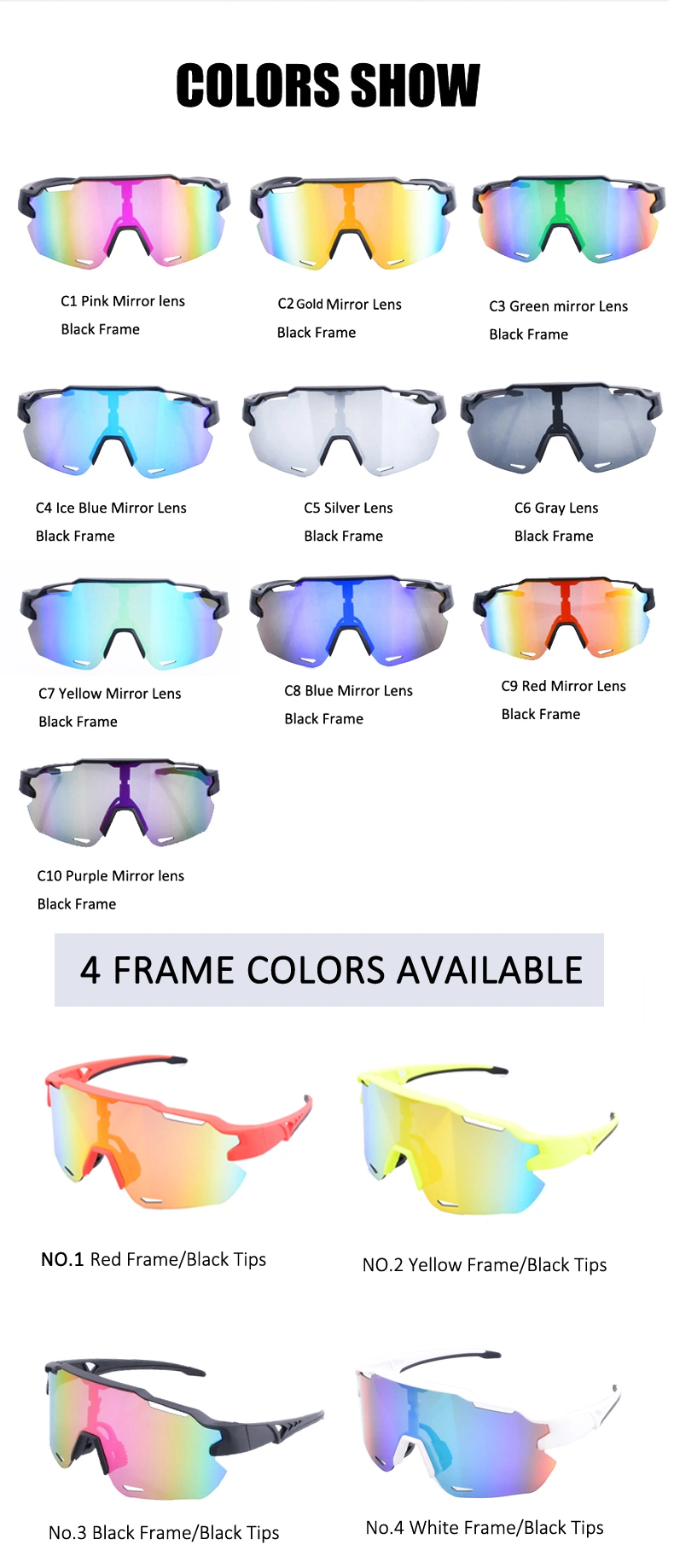 Photochromic Men Cycling Cheap Sports China Sunglasses Logo Print for Baseball Cycling Fishing Road Riding Glasses with Lens