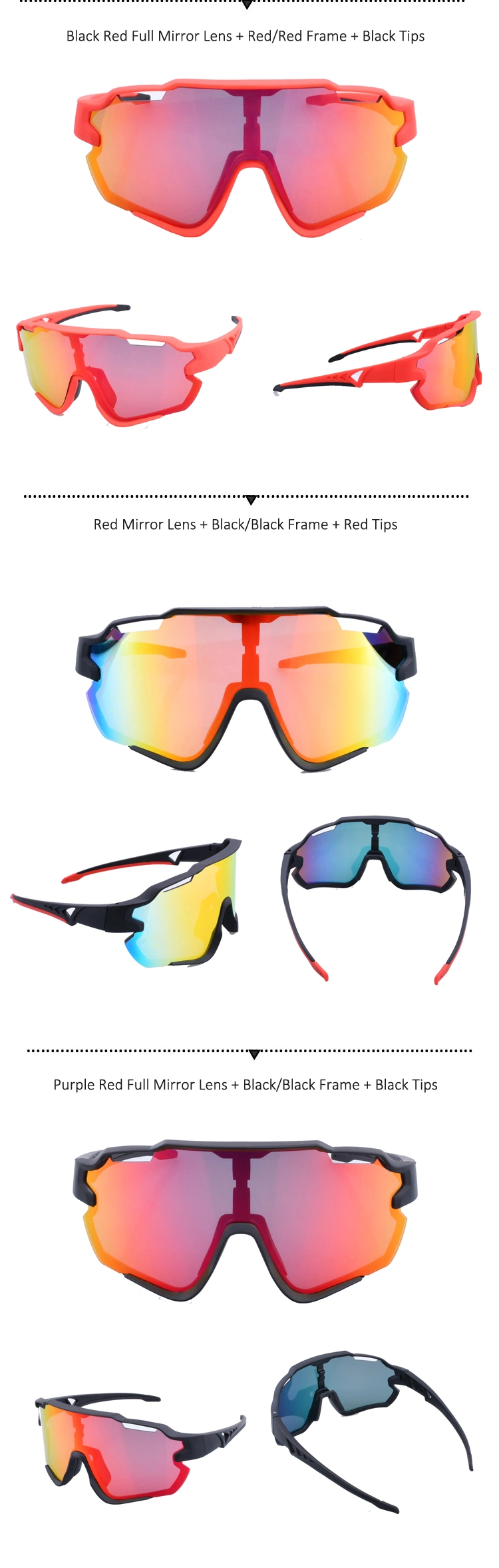 Tr90 Photochromic Custom Logo Bicycle Bike Sunglasses UV400 Polarized Women Man Cycling Glasses Eyewear
