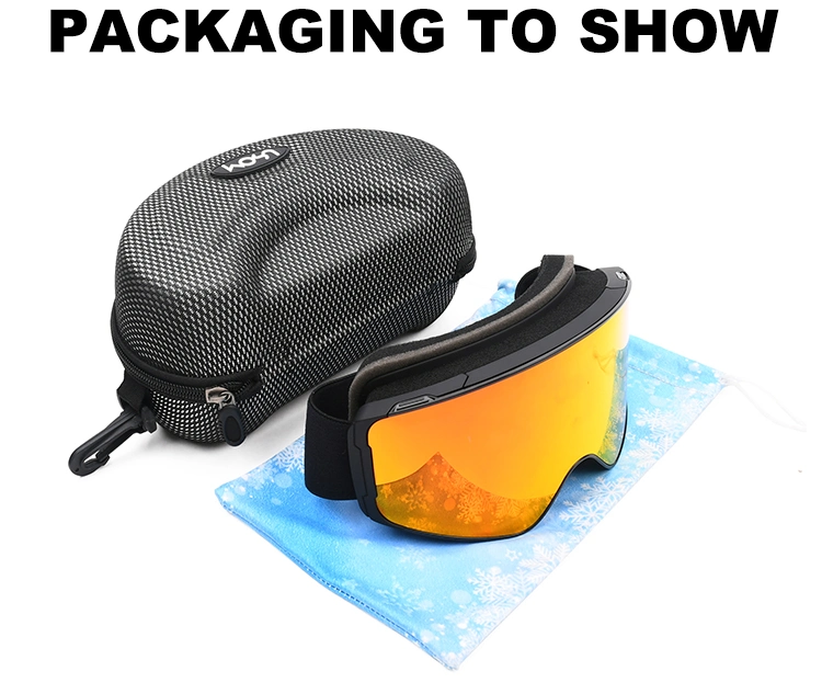 Sports Eyewear Adjustable Elastic Band Custom Ski Goggles Magnetic Lens Ski Goggles
