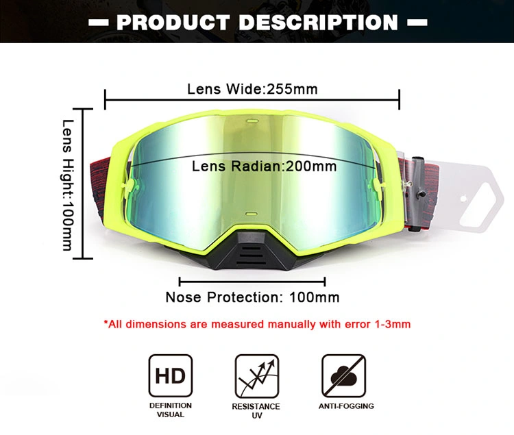 New Photochromic off Road Motorcycle Goggles