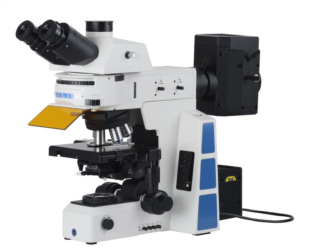 BestScope BS-2082F N.A.0.9 Halogen Lamp Research Trinocular Biological Fluorescent Microscope
