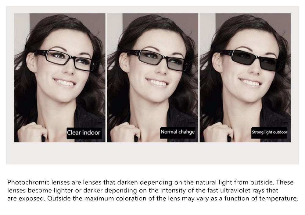 Photochromic 1.56 Anti Glare Ar Coating Transition Eyeglasses Lenses