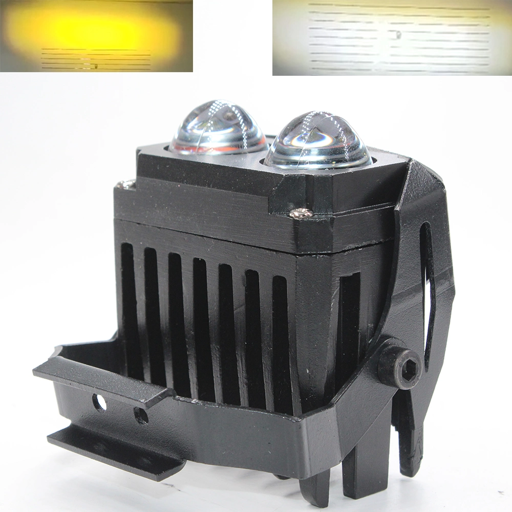 High Power 60W 2inch LED Driving Light White Amber Strobe Motorcycle LED Projecor Lens