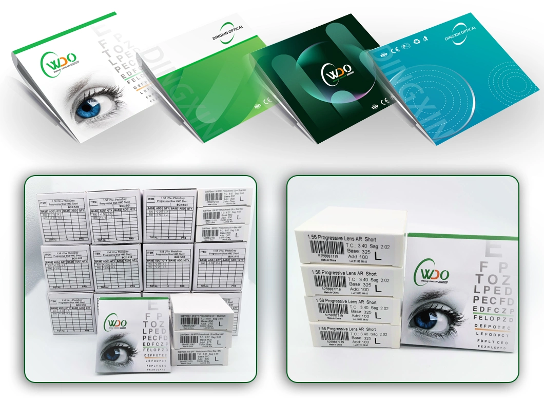Optical Stock Lens High Index 1.67 Single Vision Mr-7 Multi Coated Ophthalmic Lenses