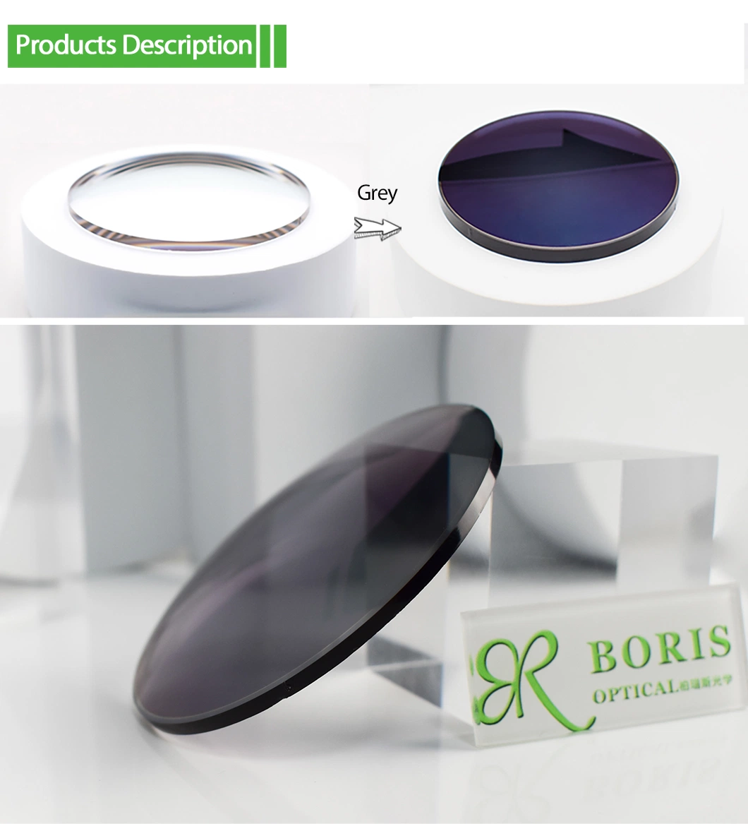 High Index 1.74 Spin Photochromic Grey Optical Lenses UV++ Lens Driving Lens