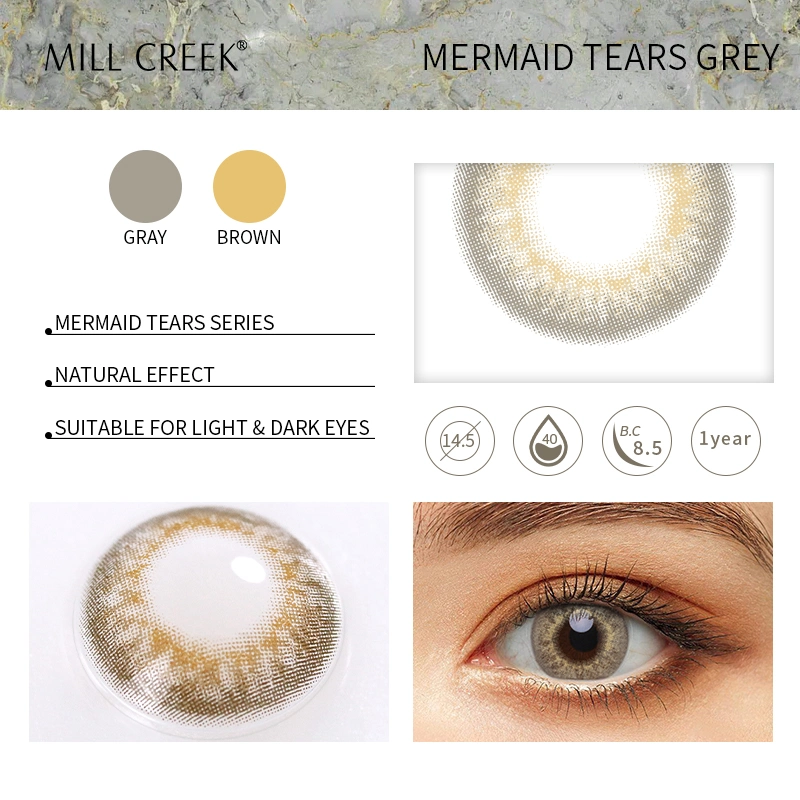 Natural Eye Contact Lenses Grey Contact Lens Colored Contact Lenses Non Prescription 14mm Lens