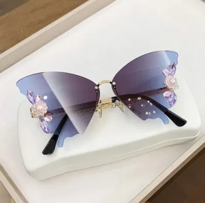 Gafas de sol únicas y de moda con forma de mariposa y accesorios para joyas