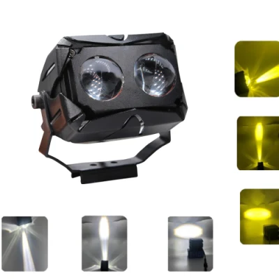 U10 60W automóvil Wor blanco de luz LED ámbar Projecor lente con instalación universal y Multfunction Extranally