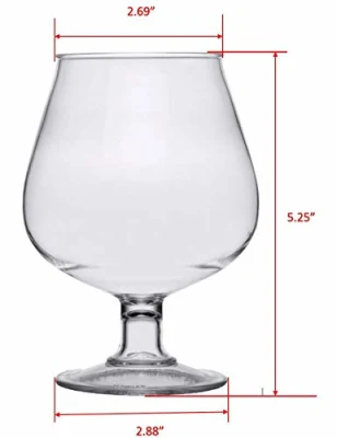 16 Oz resistente a los lavavajillas de plástico de policarbonato gafas Brandy