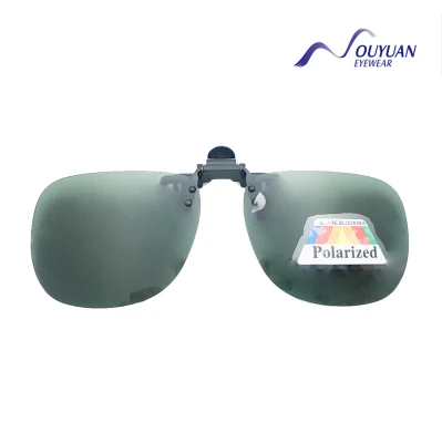 Diseño original Nuevo clip Unisex en lente verde humo vidrio de sol