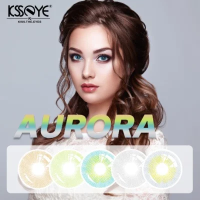 Nueva llegada Aurora Color Contacto Lense no Receta Color suave Contacto Lens mujeres hermoso caliente Venta lentes