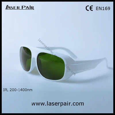 Gafas de seguridad de la IPL 200-1400nm con marco blanco 52