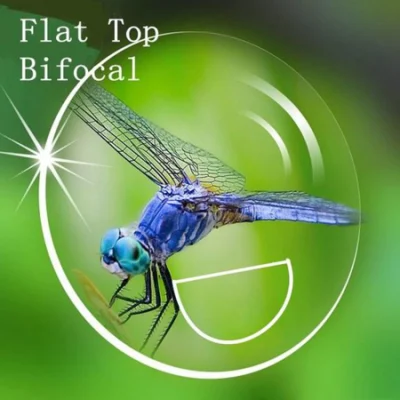 Lente de resina óptica de capa dura de 1,56 Flat Top semiacabada