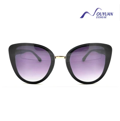 2024 gafas de sol de lente grande púrpura PC de mujeres
