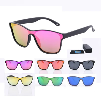 Mayorista OEM armas intercambiables UV400 calidad protectora Tac espejo azul Gafas de sol de pesca polarizadas con policarbonato