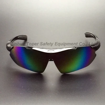 Tipo de deporte de lentes de espejo azul gafas de protección UV (SG115)