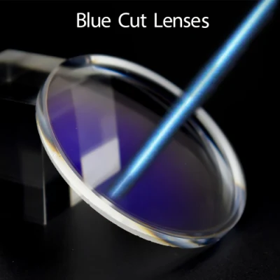  1.61 Corte azul acrílico Asp Hmc lentes ópticas Venta caliente