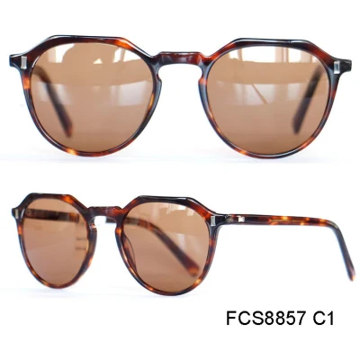 Nuevas gafas de sol para hombre con acetato hecho a mano, certificación CE y FDA