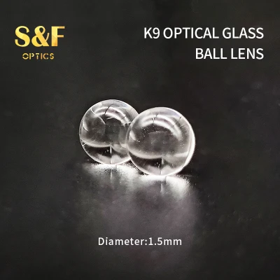 Paquete de venta al por mayor de 10 equipos de 1,5 mm de diámetro lentes esféricas K9 Lente de bola de cristal óptico