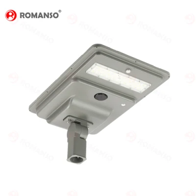 Venta en caliente 50000hrs 2700~6000K 6hrs PC lente para vacas lecheras Lámpara Industrial Solar Street Light