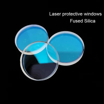 Fibra de lente plana de ventanas de protección de láser de sílice fundida de Corning para máquina de soldadura de corte por láser