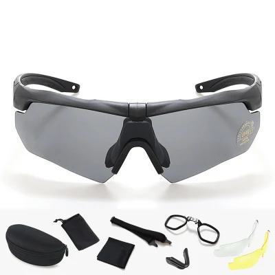 Gafas de alta calidad para la fabricación gafas de tiro lentes de policarbonato Ojo Use gafas de sol tácticas